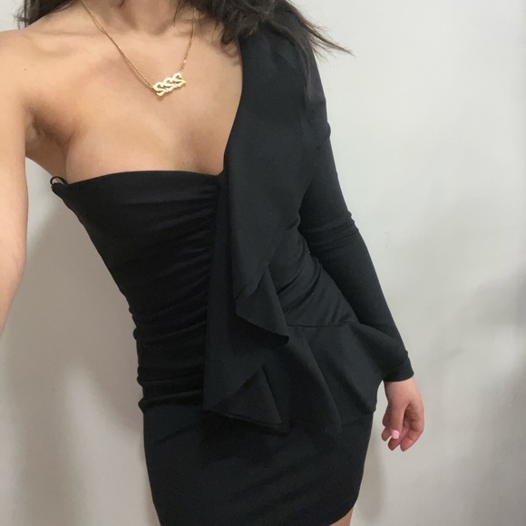 Off the shoulder little black dress. Can fit size small as well. - Picture 3 of 5